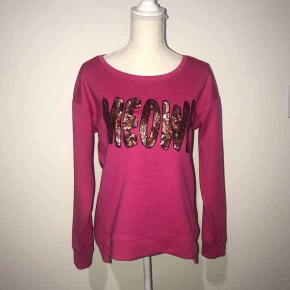 Juicy Couture Tops - Juicy Couture Hot Pink Sweatshirt Meow Size Medium